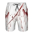 thumbnail image 3 of Balery Bloody Hand Traje de Baño Estilo Hawaiano para Hombre, Shorts de Secado Rápido con Bolsillos-3X-Large, 3 of 6