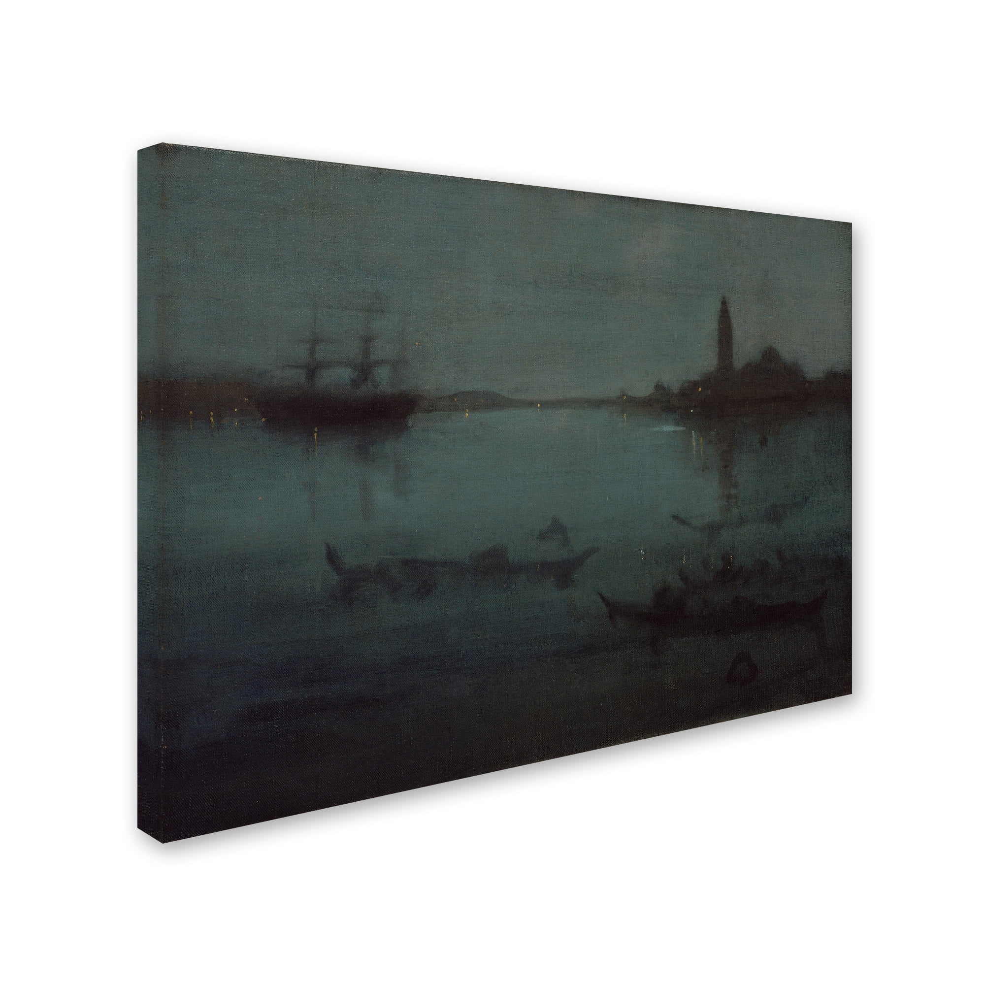 Trademark Fine Art 'Nocturne In Blue And Silver The Lagoon Venice' Canvas Art by Whistler