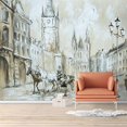 thumbnail image 3 of IDEA4WALL 6pcs Watercolor Painting Peel and Stick Wallpaper Removable Wall Murals Large Wall Stickers for Home Decoration, 100"x24", 3 of 5
