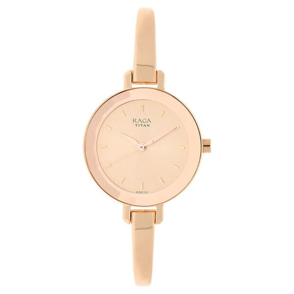 Titan Raga Viva Quartz Analog Rose Gold Round Dial Rose Gold Metal Strap Watch For Women 