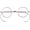 Silver, variant on Agstum Retro Small Round Gold Wire Rim Eyeglasses Optical Glasses Frame with Cable Arms