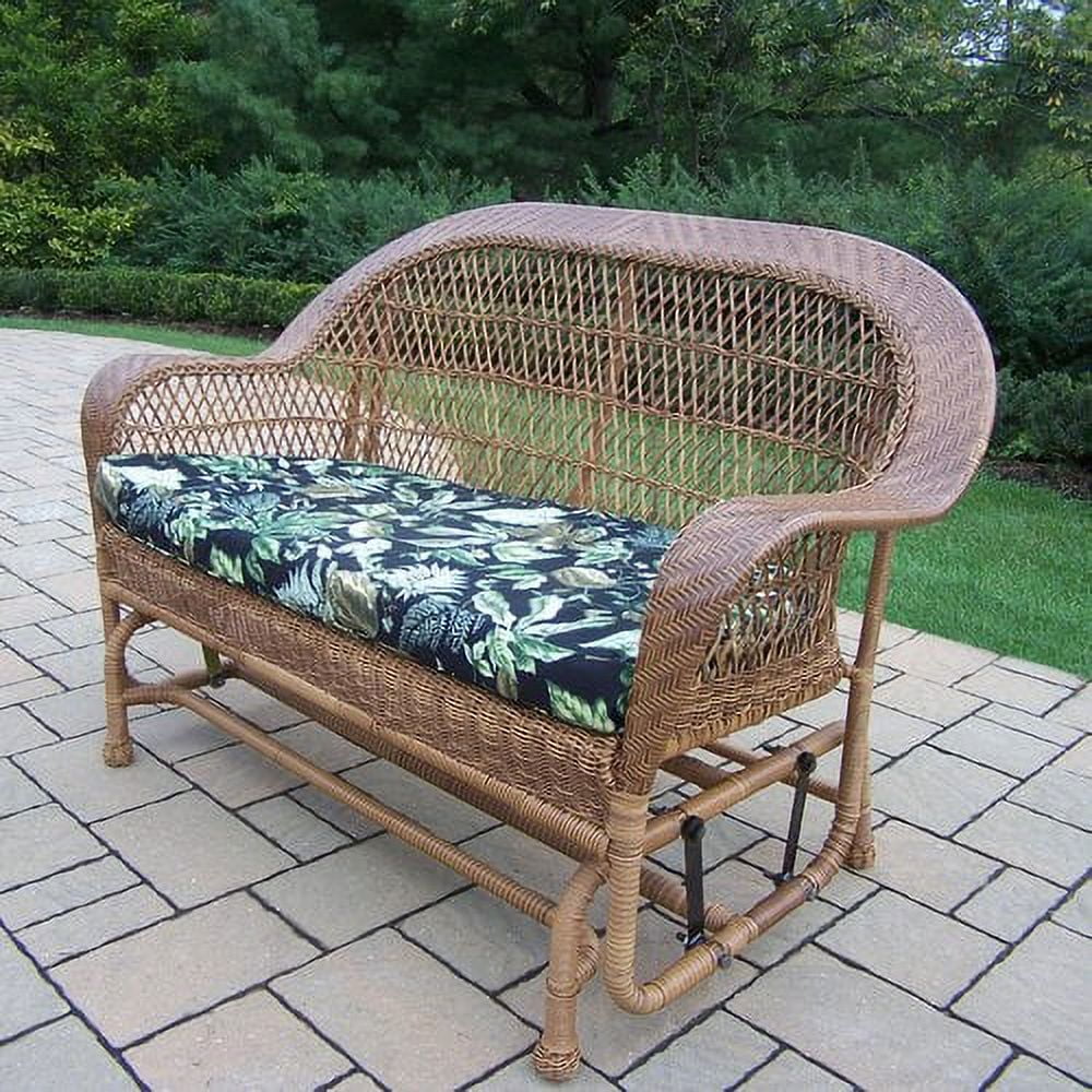 Resin wicker glider loveseat discount