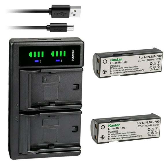 Kastar 2-Pack Battery and LTD2 USB Charger Replacement for Konica Minolta NP-700 NP700 , Konica Minolta Dimage X50, Konica Minolta X60, Konica Minolta DG-X50-K, Minolta DG-X50-R, Minolta DG-X50-S