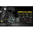 thumbnail image 4 of Electric Bike Adult 500W, 16" Commuting Electric Mountain Bicycle 15.5MPH Max Range 28 Miles, 42 V 10.4AH Removable Battery, Multi-Shock Absorption, Foldable Electric Bicycles, City Commuter for Adult, 4 of 6