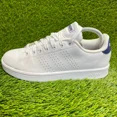 thumbnail image 3 of Adi-das Advantage Mens Size 7 White Blue Athletic Walking Leather Shoes Sneakers, 3 of 6