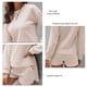 thumbnail image 4 of Conjunto de pijama para mujer, de punto, de manga larga, con top y pantalones cortos, suelto, informal, para la vida diaria, color albaricoque XL, 4 of 6
