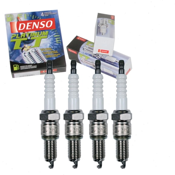4 pc DENSO Platinum TT Spark Plugs compatible with Hyundai Santa Fe 2.4L L4 2001-2004