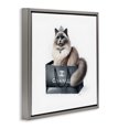 thumbnail image 3 of Stupell Industries Eclectic Glam Cat Shopping Bag Gray Floating Frame Canvas Art, 18 x 18, by Amanda Greenwood, 3 of 8