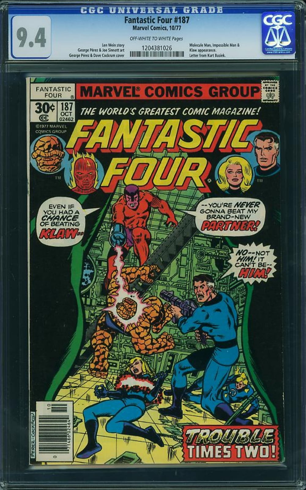 Cover of Fantastic Four #187