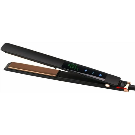 Professional Hair Straightener Iron with LCD Display, Customizable, Black
