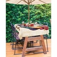 thumbnail image 3 of nqOlkjepod Farmhouse Rooster Outdoor Tablecloth with Umbrella Hole & Zipper, Vintage Country Animal Prints Rectangle Table Cover 60x102 Inch, Dining Waterproof Table Cloth Protector for Patio/Party, 3 of 7