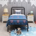 thumbnail image 2 of 12 Inch Bed Frame Twin Size / Mattress Foundation / Box Spring Replacement with Headboard / Heavy Duty Metal Slat Support / Ultra-Large Under Bed Storage, Black, 2 of 6
