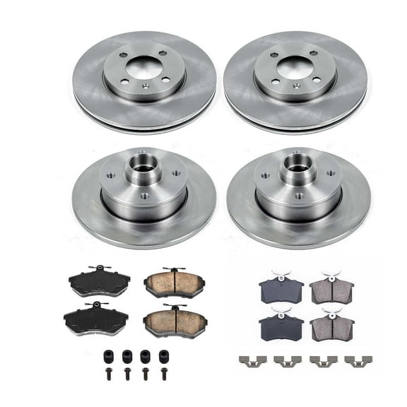 Ultimate Brakes Front and Rear Semi-Metallic Brake Pad and Rotor Kit with Hardware WM81523