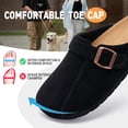 thumbnail image 3 of Ecetana Womens Suede Clogs Comfort Slip-On Mules with Adjustable Buckle Strap Indoor Outdoor Sandals, 3 of 7
