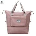 thumbnail image 6 of PULLIMORE Large Capacity Folding Travel Bags Waterproof Carry on Luggage Duffel Bag（Pink), 6 of 8