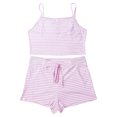 thumbnail image 2 of xiaxaixu Ensembles Pyjama Femme Débardeur Imprimé Camisole Sans Manches + Short, 2 of 6