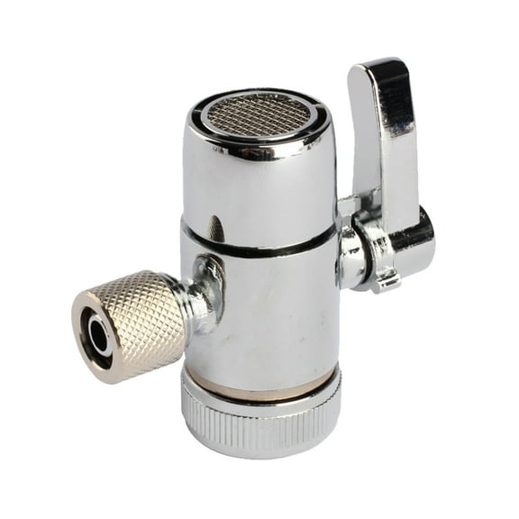 Unbranded 3-Way Diverter Valve for Shower Arm, Faucet, and Handheld Shower, 1/3 Inch Silver Finish