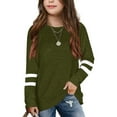 thumbnail image 2 of Girls T Shirts Round Neck Long Sleeve Patchwork Children Tee Spring Fall Casual Loose Shirts Size 4-5Y, 2 of 6