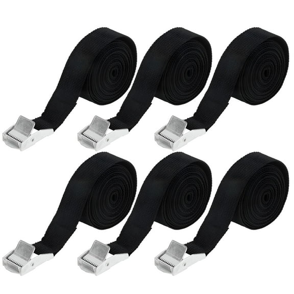 MELIVO Lashing Strap 8.2 ft/Pcs 6Pcs Down Straps Lightweight Secure Straps up to 440 lbs Capacity for Lightweight Buckle Strap, Trailer, Kayak, Household Goods