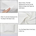 thumbnail image 2 of 44x16 Beach Sling Chair Canvas Cloth with Pillow 1.5mm Thick White Casual Lounge Chair Replacement Canvas Outdoor Folding Chair Fabric for Patio Beach Sunbathing Garden Courtyard DIY, 2 of 6