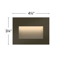 thumbnail image 4 of Hinkley Lighting 1563 Taper 12V 1.9W 5" Wide Led Step Light - Matte Black Stainless, 4 of 5
