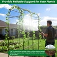 thumbnail image 3 of Lolsea 90*70*45" Updated U-Shape Cucumber Trellis, Stainless Steel Outdoor Plant Garden Trellis with Climbing Net, 3 of 6