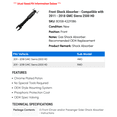 thumbnail image 2 of Front Shock Absorber - Compatible with 2011 - 2018 GMC Sierra 2500 HD 2012 2013 2014 2015 2016 2017, 2 of 2