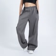 thumbnail image 3 of Women Trendy Baggy Cargo Pants Y2K Low Waist Straight Wide Leg Parachute Pants Multiple Pockets Joggers Streetwear, 3 of 7