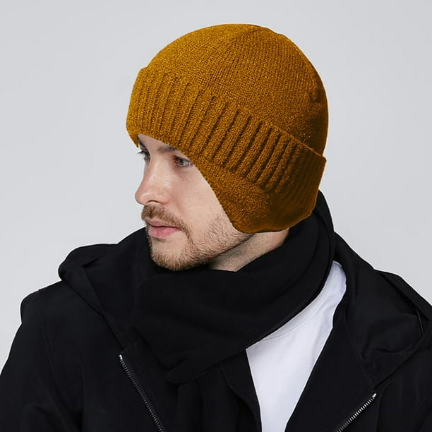Romacci Romacci Men Women Winter Knitted Hat Warm Fleece Earflaps Windproof Outdoor Sport Cycling Beanie Hat Walmart Com Walmart Com