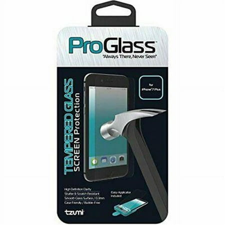 Tzumi ProGlass for iPhone 7 Plus - Premium Tempered Glass Screen Protector with Easy Application and Cleaning Kit