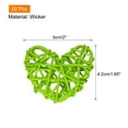 thumbnail image 2 of Unique Bargains 20Pcs Heart Shaped Rattan Ball Vase Filler Natural Rattan for Wedding Home Decoration Light Green 2 in, 2 of 5