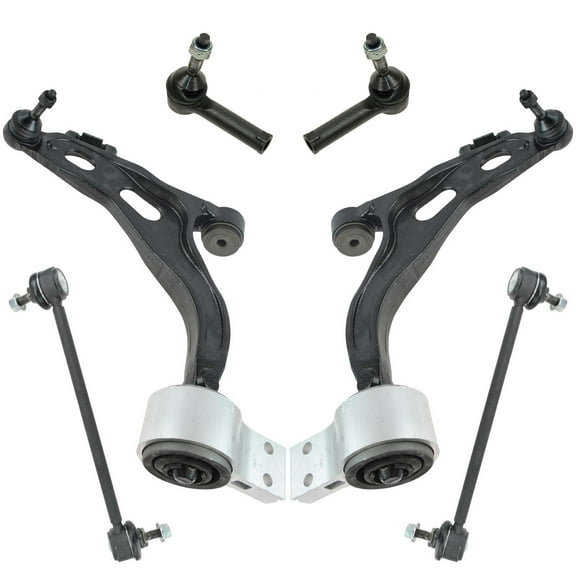 TRQ 6 pc Steering & Suspension Kit Control Arms Tie Rods Sway Bar End Links PSA85214 Fits select: 2005-2007 FORD FREESTYLE