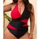 thumbnail image 2 of TaTaai Deep V Underwire Solid Patchwork Bikini, Women’s Summer Style, Removable Shoulder Straps, High Cut Slim Fit, Sports Design, Ideal for Camping Vacation Beach Trips Gift, 2 of 9