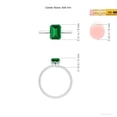 thumbnail image 5 of ANGARA Lab Grown 1.5 Ct Solitaire Emerald-Cut Emerald Classic Engagement Ring for Women in 14K White Gold (Size-8x6mm) | May Birthstone, Anniversary, Jewelry Gift for Women | Lab-Grown Emerald Ring, 5 of 8