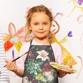 thumbnail image 3 of Pioneer Flower Floral Print Pattern Kids Aprons for Girls and Boys,Adjustable Neck Strap Toddler Aprons for Kids Cooking Baking, 3 of 7