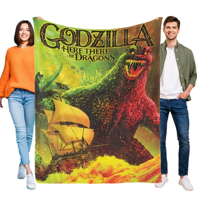 GODZILLA - GODZILLA anti-pilling, suave, ligera, esponjosa y acogedora de lujo para hogar y cocina – Perfecta para niños y adultos,120X80cm