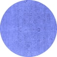 thumbnail image 1 of Ahgly Company Indoor Round Oriental Blue Industrial Area Rugs, 7' Round, 1 of 4