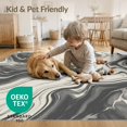 thumbnail image 4 of ODIKA 3'x5' Washable Area Rug Non-Slip, Flatweave, Easy Care Abstract Symmetrical Tan Mottled Crisp Definition Farmhouse Beige for Hallway, Laundry Room, 4 of 7