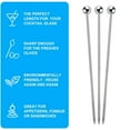 thumbnail image 3 of 20PCS Cocktail Picks for Drinks, Stainless Steel Cocktail Toothpicks, Reusable Cocktail Skewers for Olives Appetizers Fruit(4.3 Inch), 3 of 8