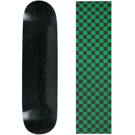 BLANK SKATEBOARD DECK - STAINED BLACK - 8.5  Checker Green Grip price history on PriceWatchPro