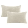 thumbnail image 2 of Soft Corduroy Striped Velvet Rectangle Decorative Throw Pillow Cusion For Couch 12, 2 of 5