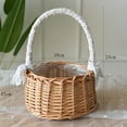 thumbnail image 2 of 2x Cesta C de mano de ratán tejidas Cesta de almacenamiento de mimbre rústico Cesta tejida a mano de sauce para decoración del jardí natural Macarena canasta de almacenamiento, 2 of 8