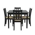 DHP Redmond 5Piece Traditional Dining Set, Black/Beige