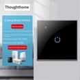 thumbnail image 2 of Tuya Interrupteur Intelligent Wifi Interrupteur Tactile Ligne de Feu Zéro 1 Interrupteur, 2 of 5