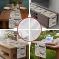 thumbnail image 5 of Burlap Table Runner 90 Inches Long, Retro Marble Texture Pattern Non-Slip Kitchen Table Runners for Dining Room Everyday Use Party Table Decorations Farm Stone Brick Decoration, 5 of 9