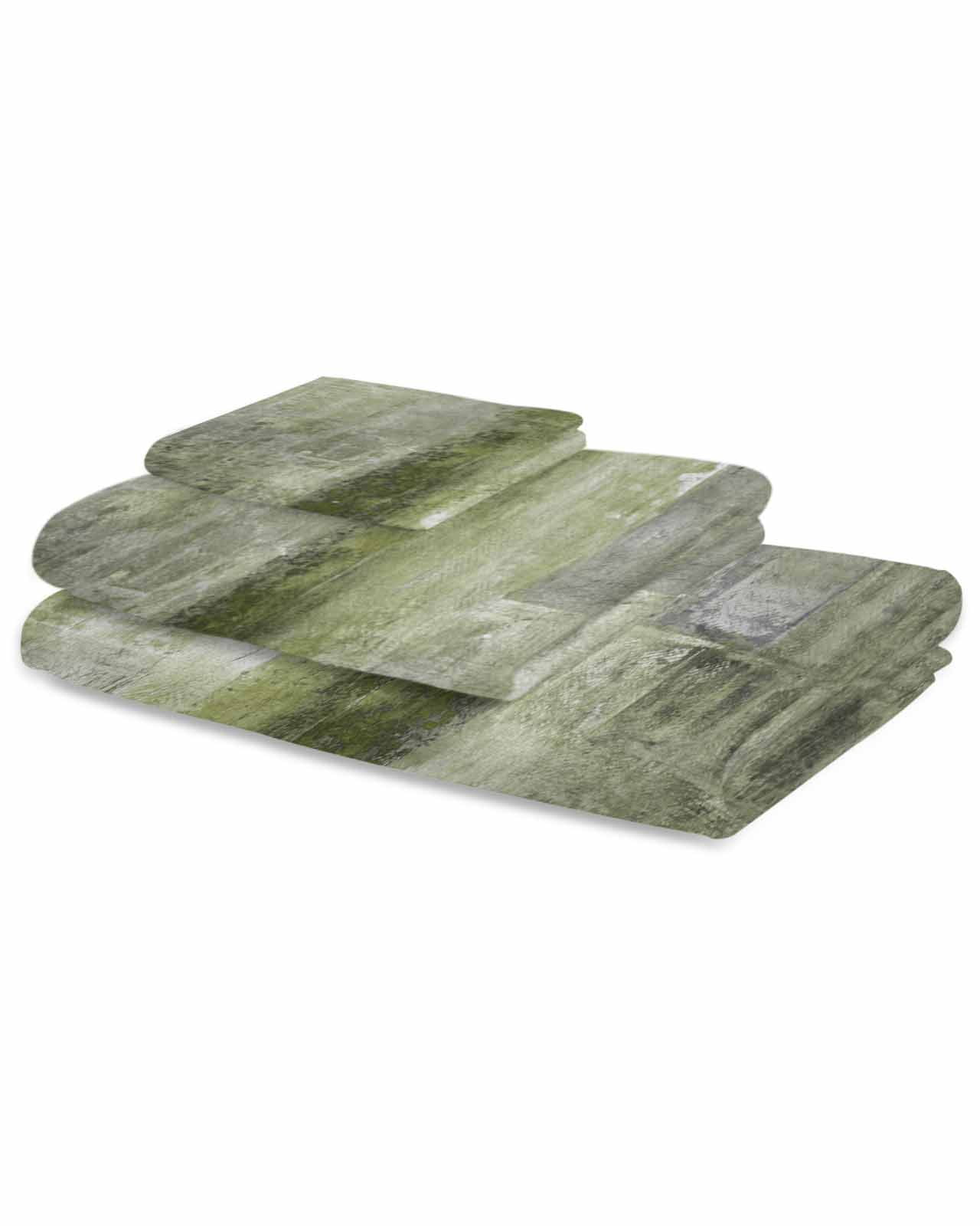 Sage Green Bath Towels for Bathroom Set,Luxury Microfiber Towels Gifts for Women,Beach Kitchen Hand Hair Face Towel and Dish Washcloth,Retro Oil Painting Modern Abstract Art Aesthetics Towels+Set