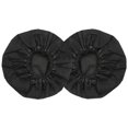 thumbnail image 2 of 50 pares de cubiertas de micrófono desechables no tejidas, almohadillas para tapa de micrófono (negro + negro), 2 of 8
