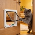 thumbnail image 4 of Cevemin Two-Way Pet Door for Cats and Small Dogs - Plastic Dual Opening Door for Indoor Outdoor Use on Glass Doors, Screen Doors, and More, 4 of 6