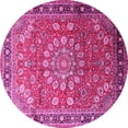 thumbnail image 1 of Ahgly Company Indoor Round Medallion Pink Traditional Area Rugs, 8' Round, 1 of 4