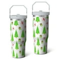 thumbnail image 2 of 1pc Christmas tree 30oz Tumbler with Straw & Handle - Insulated Stainless Steel Cup | Holiday Gift for Man Women (Christmas, Valentine's, Birthday), 2 of 7